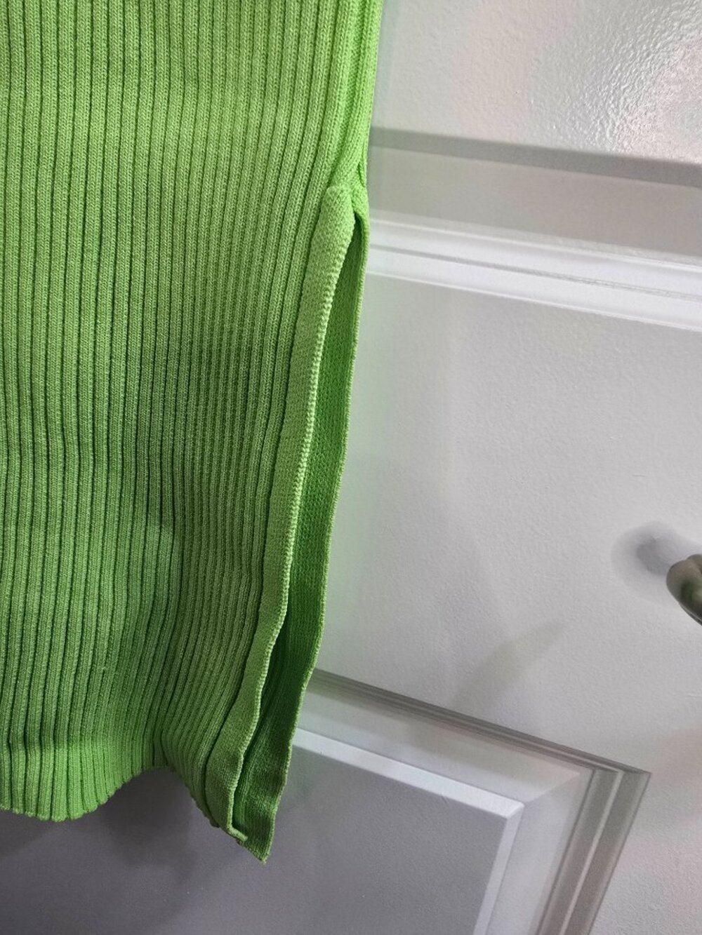 House of Harlow 1960 Ribbed Knit Crochet Midi Dress - Lime Green - Picture 5 of 9